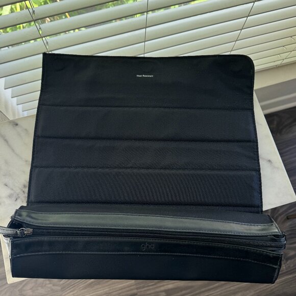 ghd Heat Resistant Curling Iron / Wand Bag & Mat – Black | NWOT | Travel Storage - Picture 4 of 5